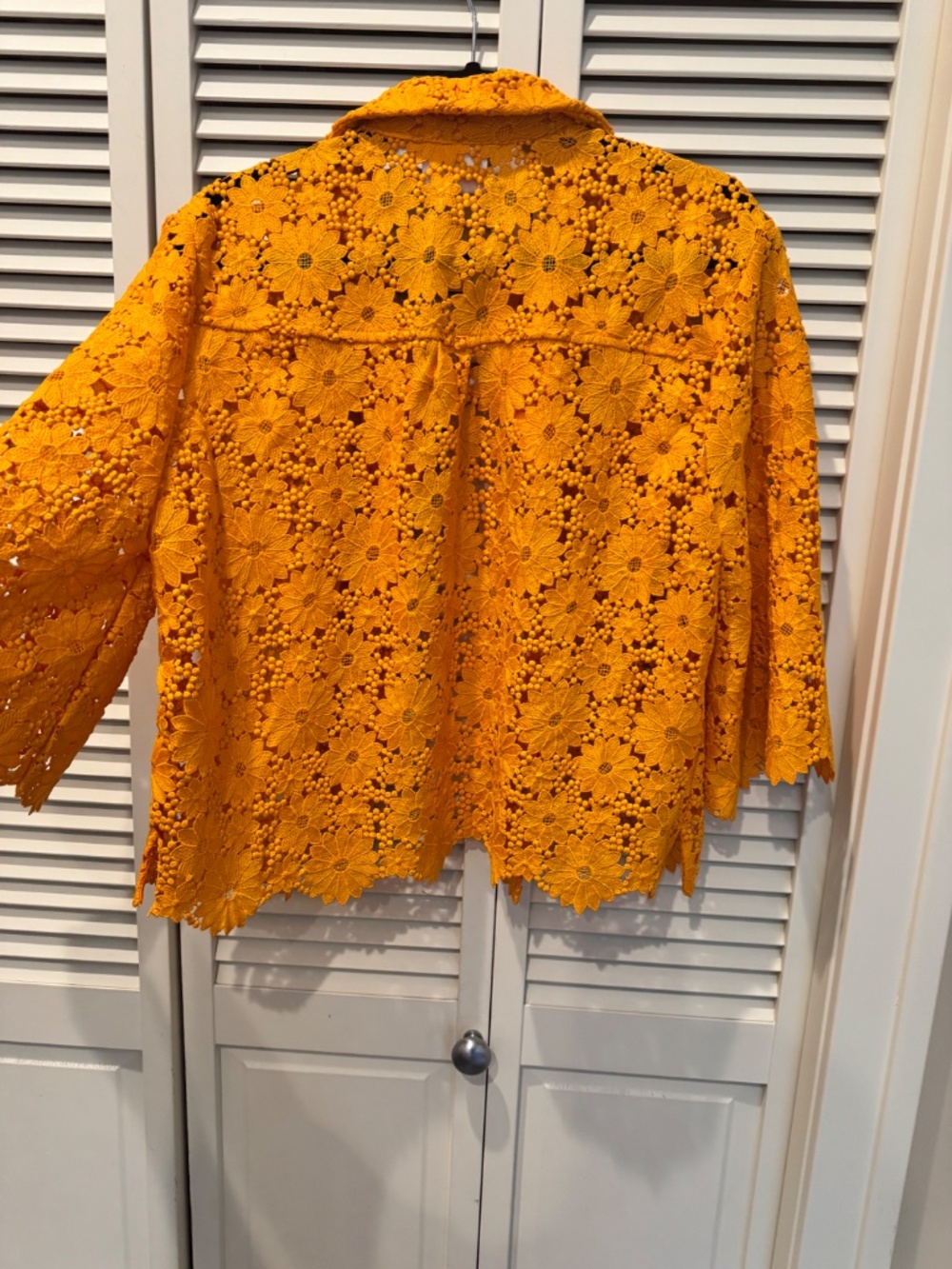 Anthropologie MAEVE summer blazer/jacket in an amazing sunflower yellow/orange! - Picture 3 of 6